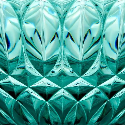 Contenitore Guzzini Vanity 21 cm Cristallo Acrilico Bio-based Aquamarine