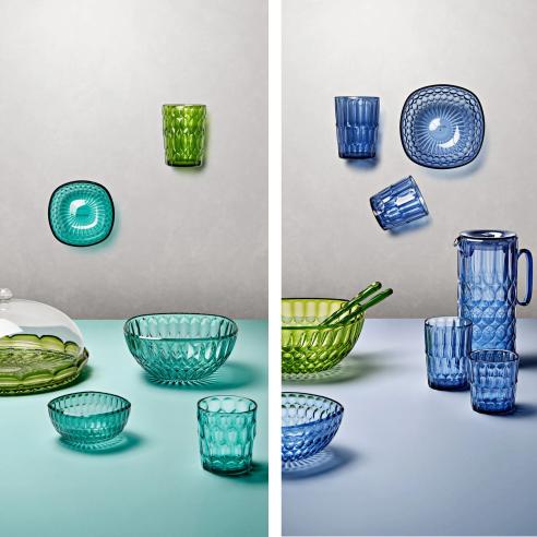 Contenitore Guzzini Vanity 21 cm Cristallo Acrilico Bio-based Aquamarine