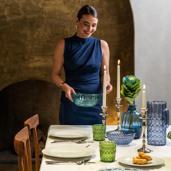 Contenitore Guzzini Vanity 21 cm Cristallo Acrilico Bio-based Aquamarine