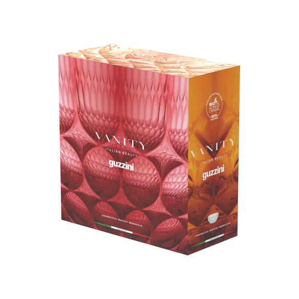 Guzzini Contenitore Vanity 21 cm Rosa Cipria in Cristallo Acrilico Bio-based