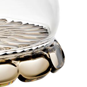 Guzzini Alzata con Campana Vanity in Cristallo Acrilico Bio-based Smoke Ø30 H27.7 cm 2