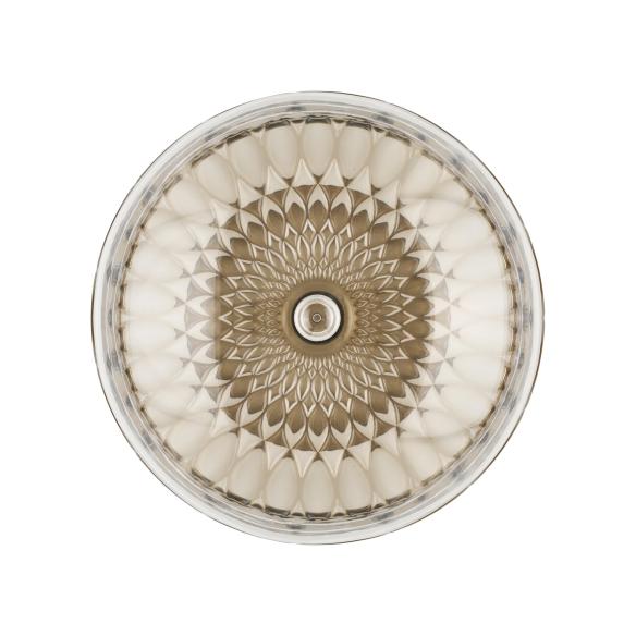 Guzzini Alzata con Campana Vanity in Cristallo Acrilico Bio-based Smoke Ø30 H27.7 cm