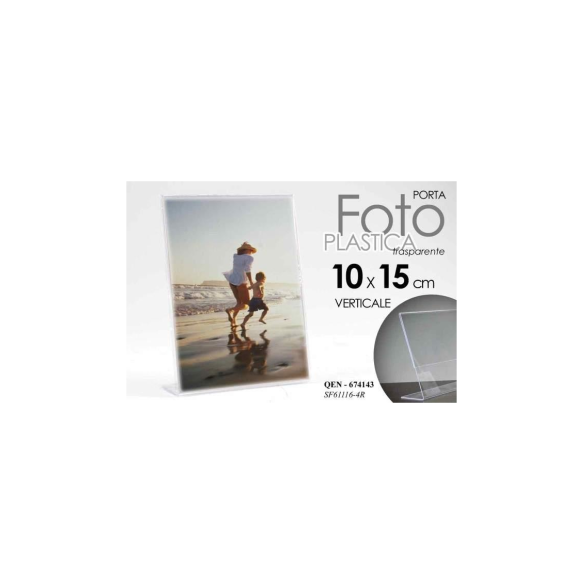 Cornice Portafoto Plexiglass 10x15 Verticale - Design Trasparente