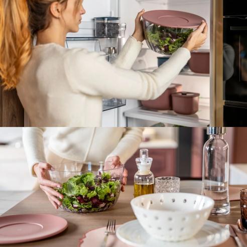 Guzzini Centrifuga per insalata 'Spin&Store' Mauve