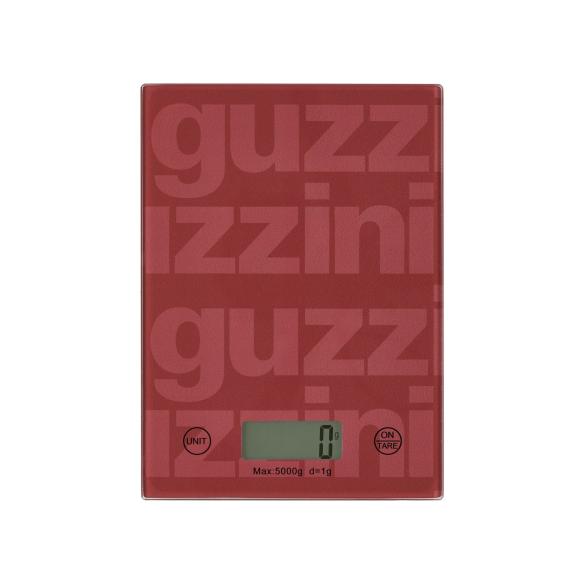 Guzzini Bilancia Cucina Digitale Label Vetro Rosso Malva - 5kg