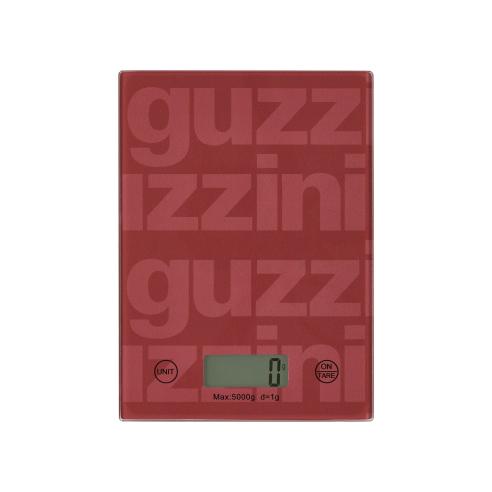 Guzzini Bilancia Cucina Digitale Label Vetro Rosso Malva - 5kg