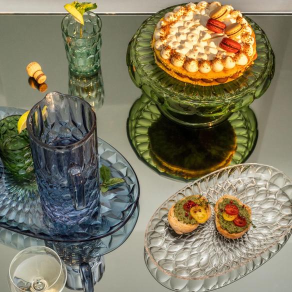 Guzzini Vassoio Ovale Piccolo Vanity Trasparente Bio-based