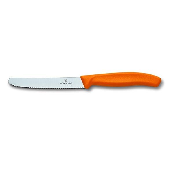 COLTELLO TAVOLA ONDULATO VICTORINOX ARANCIO