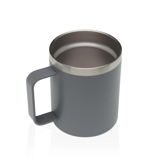 Tazza Mug Termica Versa 350ml Acciaio Inox Grigia - Caldo & Freddo