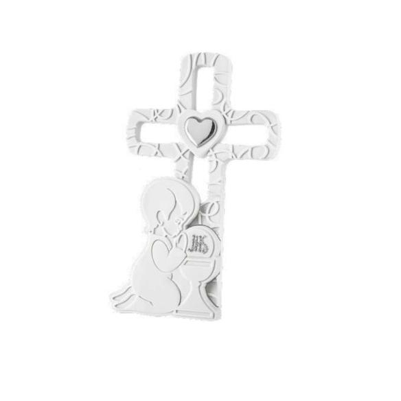 Bomboniera Bongelli Croce Comunione Bimbo 7x11 Bianca - ME23901