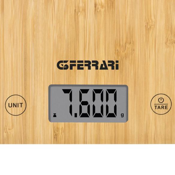 G3 Ferrari G20166 Bilancia Cucina Natura Kitchen 10kg Bamboo