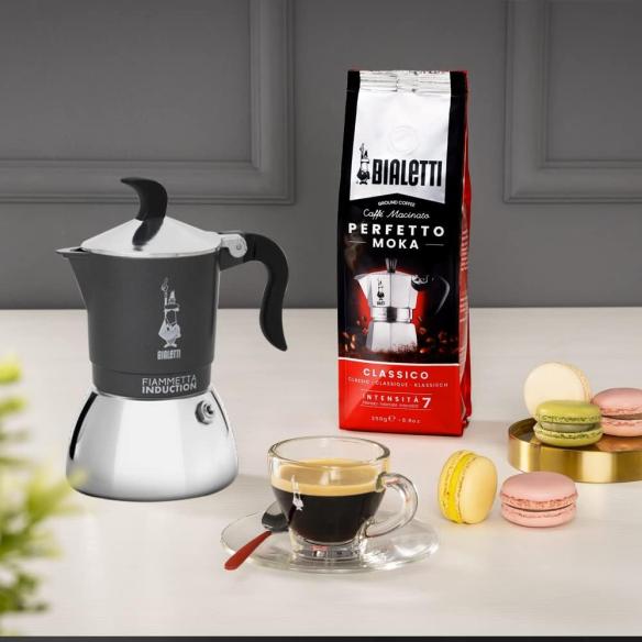 Bialetti Fiammetta Induction 2 Tazze Grigia | Caffettiera Moka