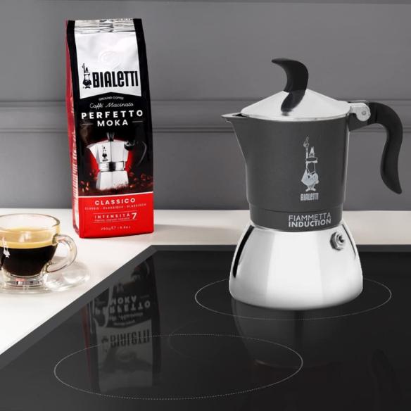 Bialetti Fiammetta Induction 2 Tazze Grigia | Caffettiera Moka