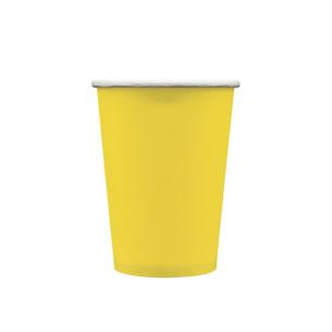 Bicchieri Carta Monouso Gialli 250ml Qui Party 15 pz - Feste
