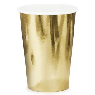 Bicchieri Carta Oro Lucido 250ml - Qui Party (15 pz) - Feste