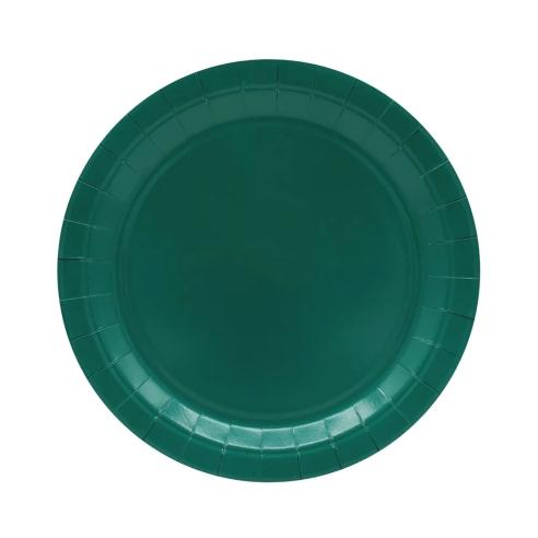 Piatti Carta Monouso Qui Party Ottanio 24cm 15pz - Biodegradabili