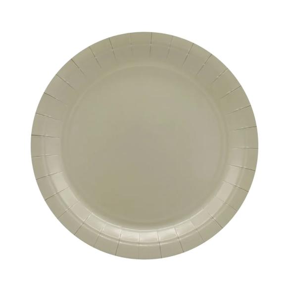 Piatti Carta Monouso Tortora Qui Party Ø24cm - 15pz