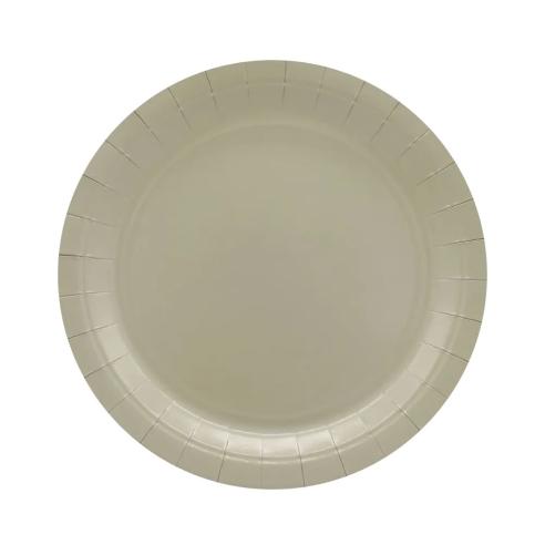 Piatti Carta Monouso Tortora Qui Party Ø24cm - 15pz