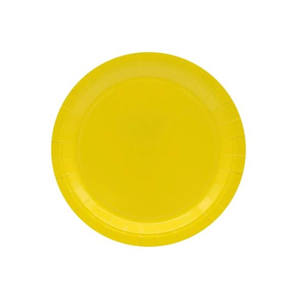 Piatti Monouso Gialli Qui Party Ø18cm - 15 pezzi