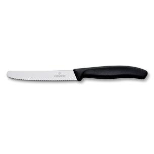 COLTELLO TAVOLA ONDULATO VICTORINOX NERO