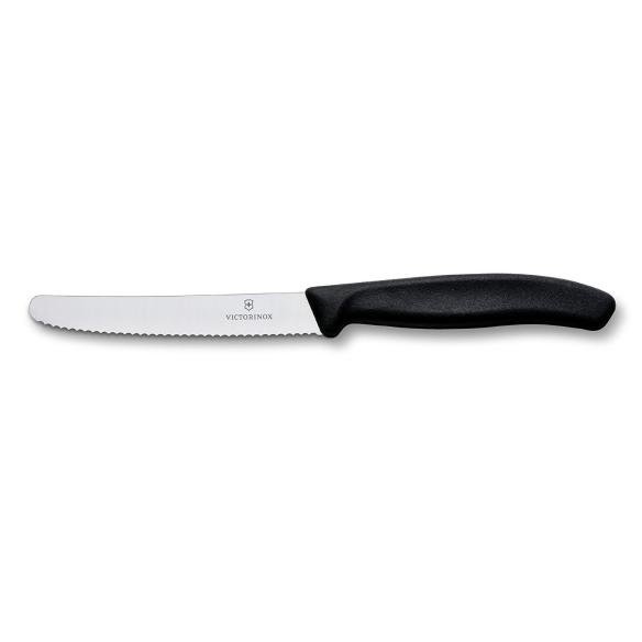 COLTELLO TAVOLA ONDULATO VICTORINOX NERO