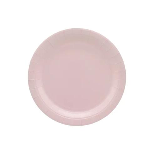 Piatti Carta Monouso Qui Party Rosa Chiaro 18 cm - 15 Pezzi