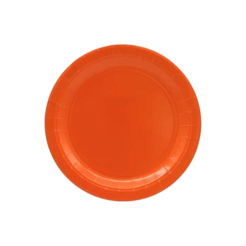 Piatti Carta Monouso Arancioni 18cm - Qui Party (15 Pezzi)