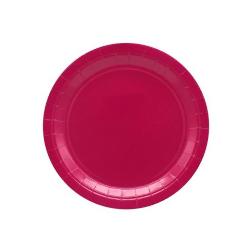 Piatti Carta Monouso Qui Party 18cm Magenta 15pz - Feste Eco