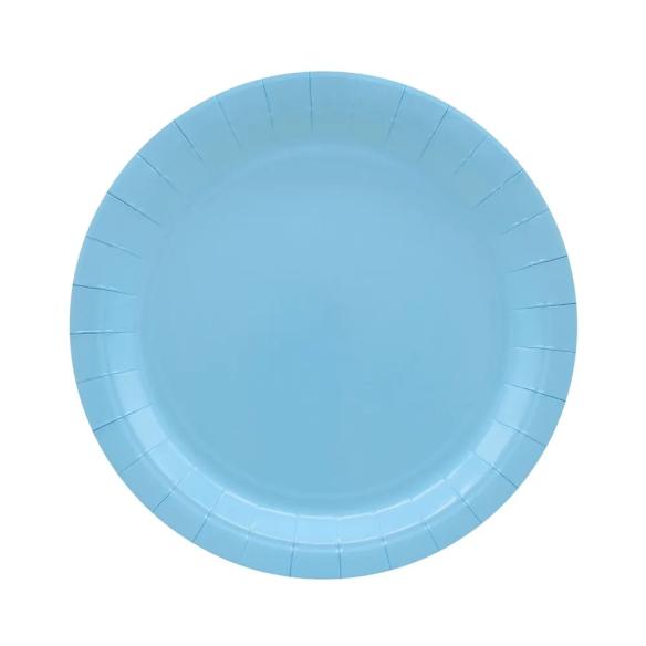 Piatti Carta Monouso Qui Party Celeste 24cm (15 pz)