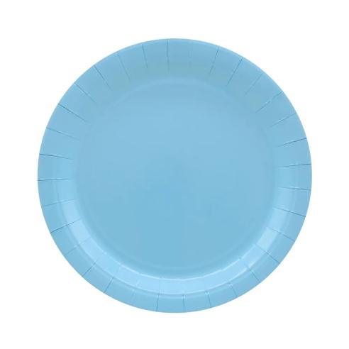 Piatti Carta Monouso Qui Party Celeste 24cm (15 pz)