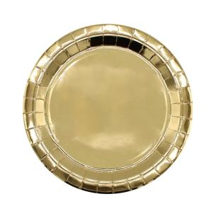 Piatti in Carta Qui Party 24cm Oro Metal - 15 Pezzi | Monouso Feste