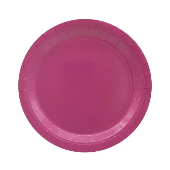 Piatti Carta Monouso Qui Party Malva 24 cm - Confezione 15 Pezzi