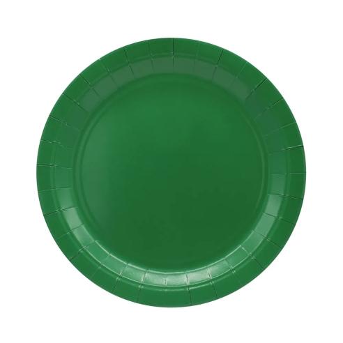 Piatti Carta Monouso Qui Party 24cm Verde Scuro 15pz