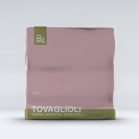 Tovaglioli Carta Qui Party Rosato 33x33 cm 2 Veli 40 Pezzi