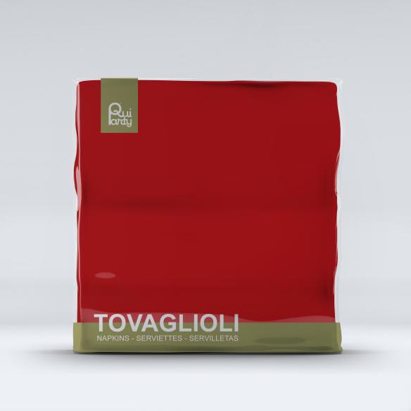 Tovaglioli Carta Qui Party Rosso Scuro 33x33cm 2 Veli 40 pz