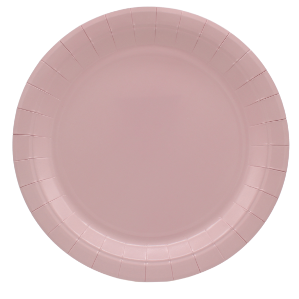 Piatti Carta Rosato 18cm per Feste - Confezione 15 pezzi