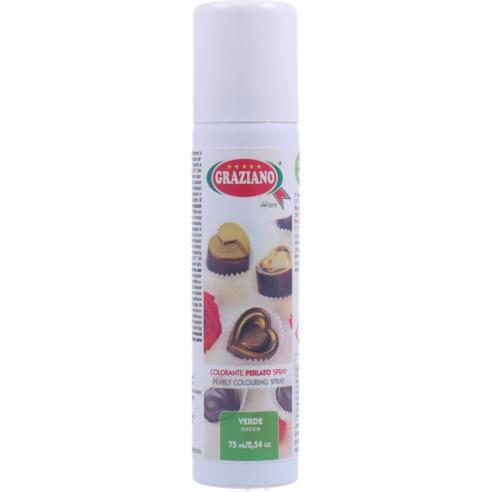 Colorante Spray Perlato Metallizzato Verde GRAZIANO 75ml | Dolci