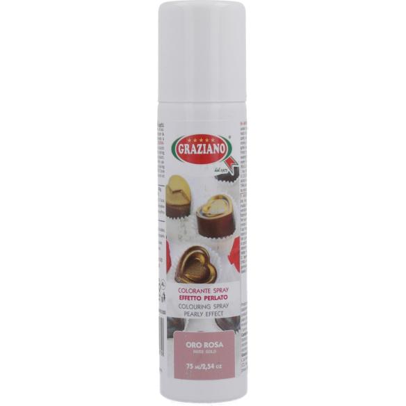 Colorante Spray Oro Rosa Metallizzato 75ml Graziano | Cake Design