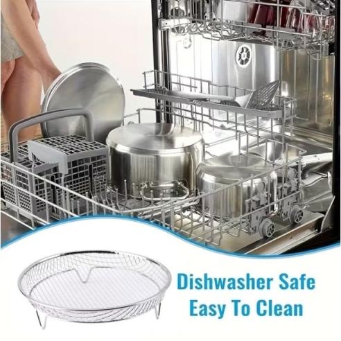 Griglia Cestello 20cm De Luca per Friggitrice ad Aria - Acciaio Inox