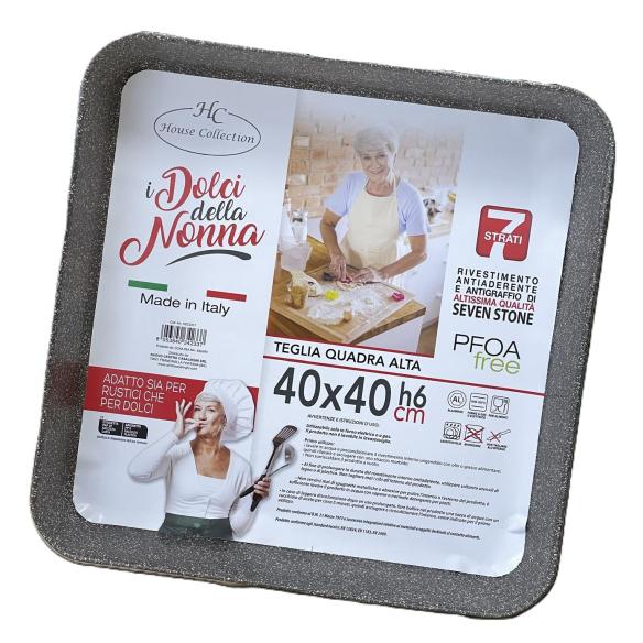 Teglia Quadra 40x40x6 cm House Collection Dolci di Nonna