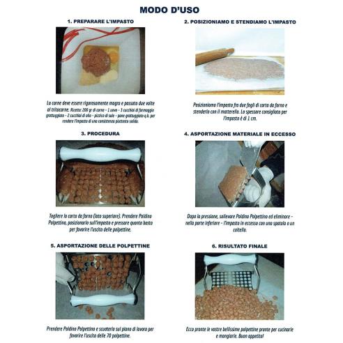 Poldino Polpettino Stampo da Cucina mm.16