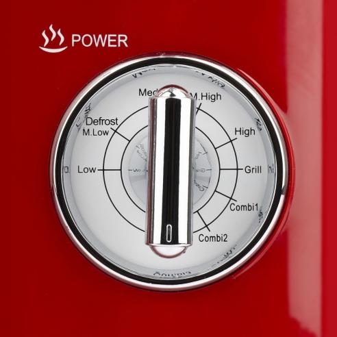 Girmi - FM21 Forno Elettrico a Microonde con Grill Vintage Rosso