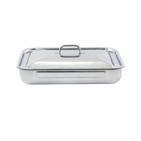 Teglia Rettangolare in Acciaio con coperchio 30x40 cm
