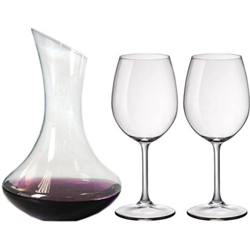 Tris Enoteca Decanter con 2 Calici