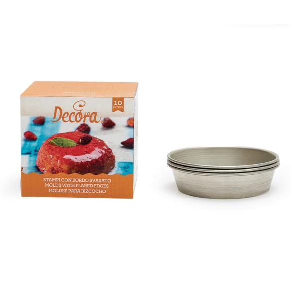 CF 10 STAMPI ALLUMINIO BORDO SVASATO  8 X H 2 CM