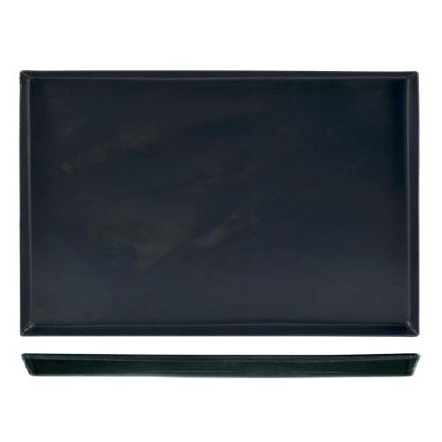 Pentole Agnelli - Teglia Rettangolare in Ferro Blu per Pizza e Focaccia 60 x 40 x 3 cm