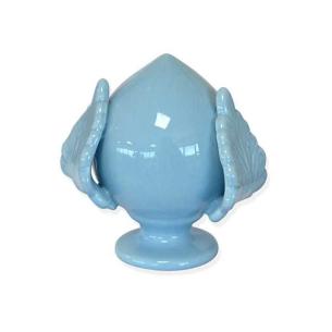 Pomo in Ceramica Portafortuna Celeste 7x7 cm