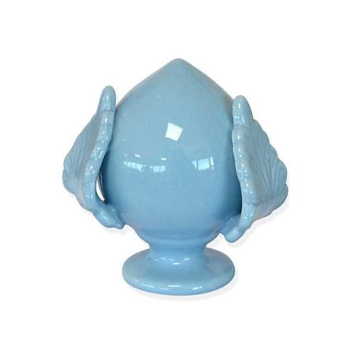 Pomo in Ceramica Portafortuna Celeste 12x12 cm