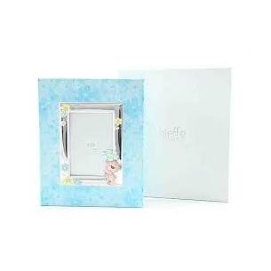 Gieffe Argenti - Album Porta Foto 20x25 cm con Cornice Orsetto 9x13 cm Celeste