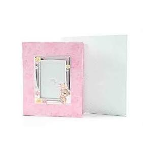 Gieffe Argenti - Album Porta Foto 20x25 cm con Cornice Orsetto 9x13 cm Rosa